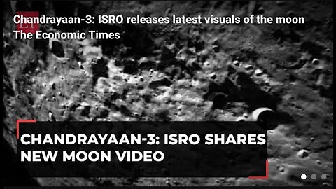 Chanderyan -3: ISRO RELEASE LATEST SCENE OF MOON