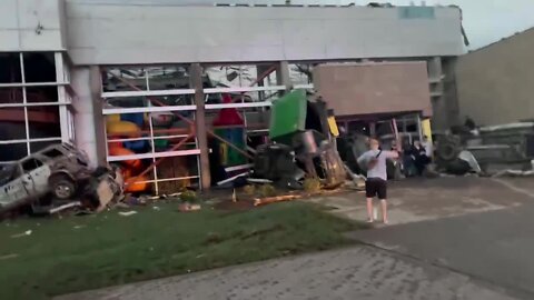 Tornado damage in Andover, Kansas