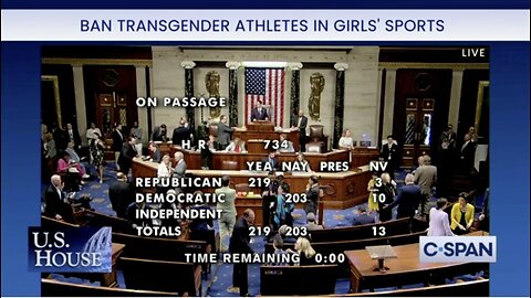 House Votes to Ban Dudes From Women's Sports - Zero Dems Vote in Favor