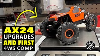 AX24 Upgrades and First 4WS Comp - babyGOLIATH Motor, NHX Brass Wheels, & Injora Mud Terrain Tires