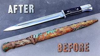 Old Rusty WW2 Bayonet Restoration