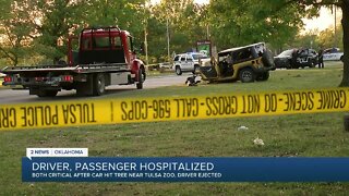 Driver, Passenger Hospitalized