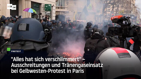 Ausschreitungen und Tränengaseinsatz bei Gelbwesten-Protest in Paris