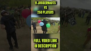 The Ultimate Airsoft Battle: 8 Juggernauts vs 250 Players - Noob Day 2023 #shorts