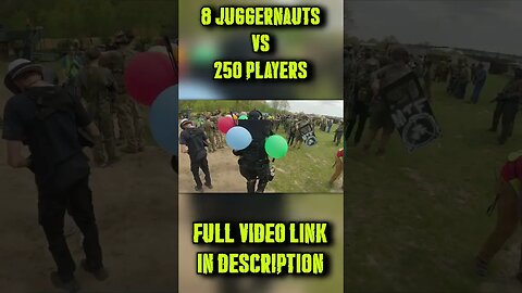 The Ultimate Airsoft Battle: 8 Juggernauts vs 250 Players - Noob Day 2023 #shorts