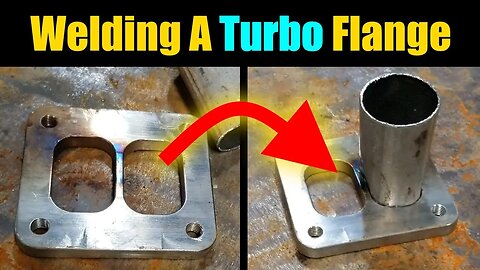 Easiest How To Weld A Turbo Flange Tutorial | How To Weld A Divided Turbo Flange | Flux Core Welding