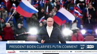 President Biden clarifies Putin comment