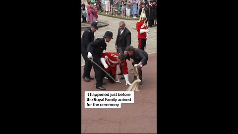 Soldier faints at Windsor Castle