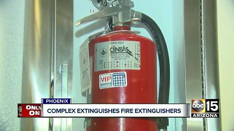 Complex extinguishes fire extinguishers