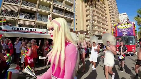 "Rainbow Explosion: Witness the Benidorm Pride Parade Like Never Before!"