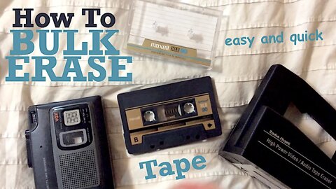 How to Bulk Erase Maxell XLii Cassettes | Radio Shack Video/Audio Tape Eraser 44-233A