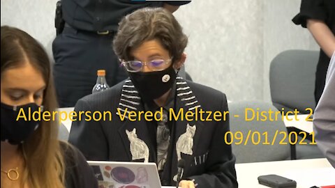 Alderperson Vered Meltzer's (District 2) Invocation At 09/01/2021 Common Council Meeting