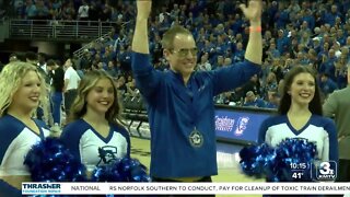 Mission: Service Award given to Omaha veteran at Creighton game