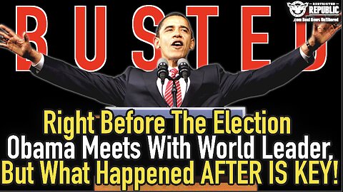 BUSTED! Right Before The Election Obama Meets With World Leader, BUT What Happened AFTER Is KEY!
