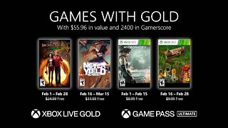 Xbox - Fevereiro 2022 Games with Gold e Gamepass Ultimate