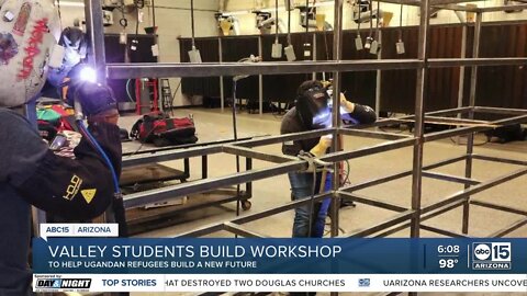 West Mec students modify shipping container to help Ugandan refugees