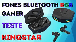 Unboxing e teste dos Fones Bluetooth RGB Gamer KingStar G001 HI-FI!