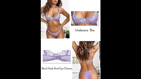 Kaei&Shi Sexy Bra And Panty ,Embroidered Underwire Lingerie go to amazon website link in description