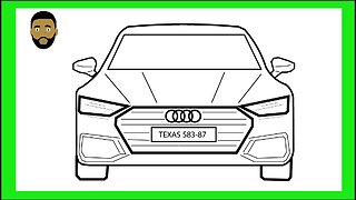 how to draw Audi car / easy car drawing step by step