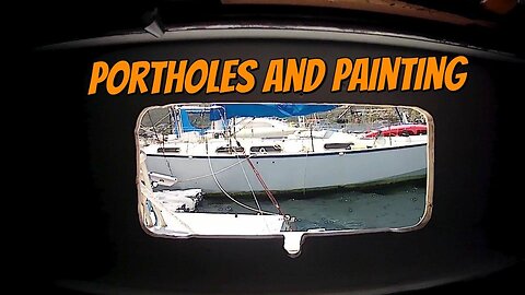 Portholes and painting #diy #boatrenovation #boat #restoration #yacht