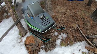 Blowing up a Snowmobile (with fireworks)