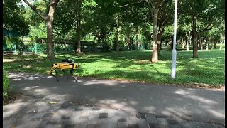 Spot robot patrolling Bishan-Ang Mo Kio Park The Straits Times - Nov. 2020