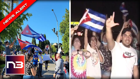 WATCH as Protesters STORM Florida Highway Demanding Biden Respond to Cuba