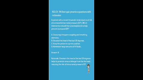 NCLEX-RN Professional standard quiz questions with rationals