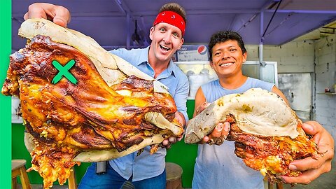 Cow Head Tacos!! WILD Mexican Street Food in Yucatan!!