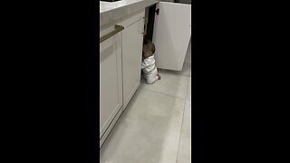 Baby Gets Caught Playing Plumber