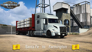 ATS | Volvo VNL 860 | Santa Fe NM to Farmington NM | Flatrack Honka Wood 50,618lb