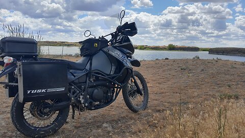 KLR 650 Scouting for Motocamping Spots and Fishing