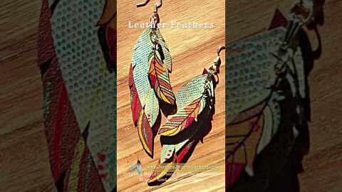 PEACEFUL GRACE, 4 inch Feather Inspired Leather Earrings
