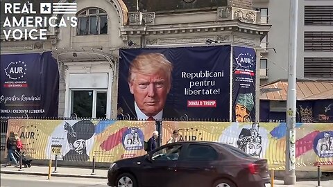 Trump billboard in Bucharest, Romania. The world knows we need | Ben Bergquam