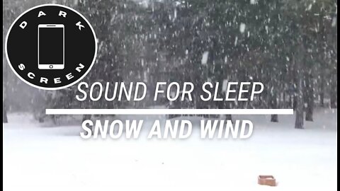 Sound for sleep Snow and Wind Dark Screen 3 hours