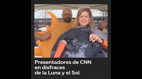 Periodistas de CNN se disfrazan para transmitir el eclipse y se viralizan