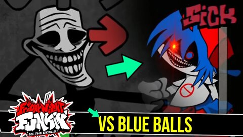 TERROR de Troll face no Friday Night Funkin | vs Blueballs Incident 2.0 #shorts