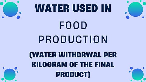 WATER USED IN FOOD PRODUCTION