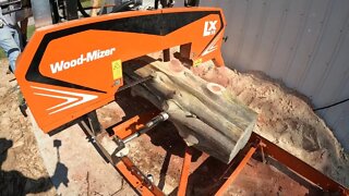 WOODMIZER LX55 SAWMILL milling custom red cedar logs; Kapper Outdoors weekend vlog
