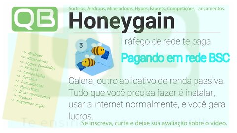 #Passive #Income #Apps - Honeygain - Ganhe por trafego de rede - só depende de você