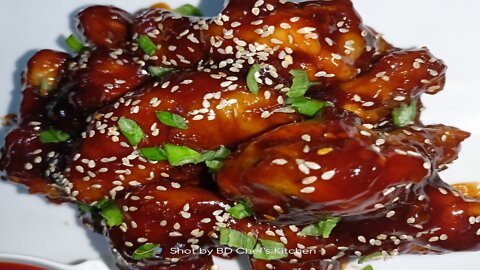 Restaurant style Chicken BBQ wings with Honey master sauce Recipe in home | Crispy BBQ wings recipe|