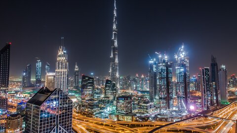 Burj Khalifa - scenic relaxation film with calming music