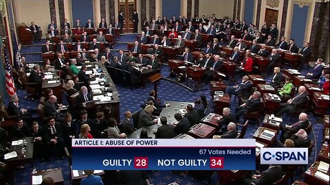 U.S. Senate ACQUITS President Trump on Article I: Abuse of Power, 48-52.