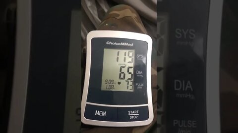 Normal blood pressure and heart rate.