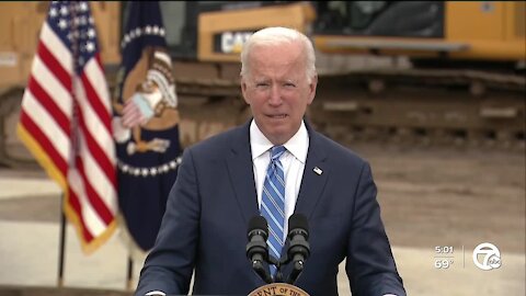 President Biden pitches infrastructure plan in Howell