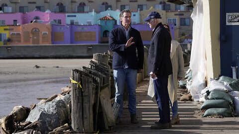 Pres. Biden surveys California storm damage, increases funding