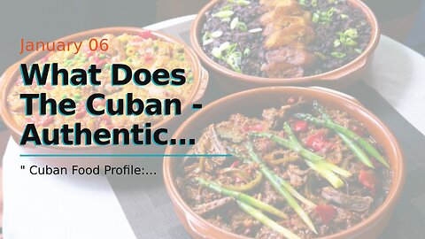 What Does The Cuban - Authentic Cuban Cuisine Do?