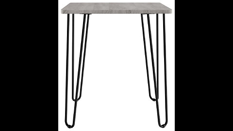 LAVISH HOME Coffee Table with Hairpin Legs - Modern Industrial Style Decor, Woodgrain-Look and...