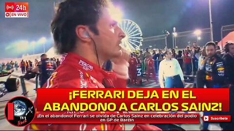 ¡En el abandono total! Ferrari se olvida de Carlos Sainz en celebración del podio en GP de Baréin