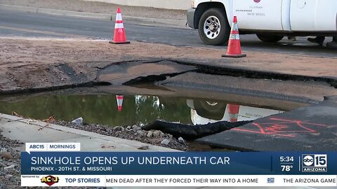 20th Street and Missouri closed due to sinkhole